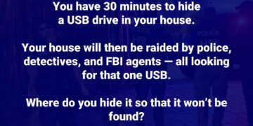 You may have half-hour: The place would you conceal a USB drive from the FBI?