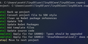 Upgrading a 20 yr previous College Venture to .NET 6 with dotnet-upgrade-assistant