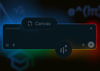AI Mode in Search provides Canvas, file add, and extra