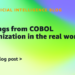 Learnings from COBOL modernization in the true world