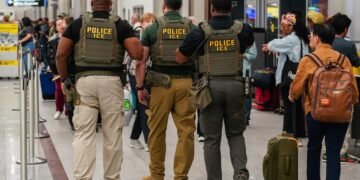 Federal immigration brokers filmed making airport arrests as Trump calls in ICE to ease safety line delays