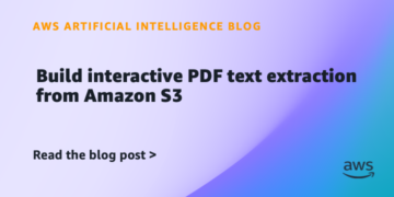 Construct interactive PDF textual content extraction from Amazon S3