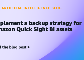Implement a backup technique for Amazon Fast Sight BI property