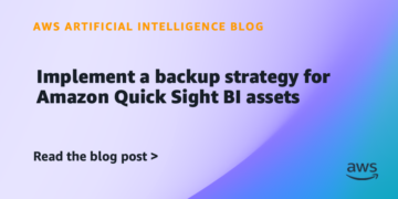 Implement a backup technique for Amazon Fast Sight BI property