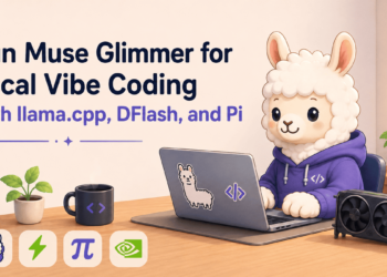 Run Muse Glimmer for Native Vibe Coding with llama.cpp, DFlash, and Pi